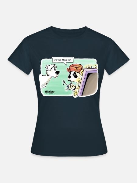 Make-Up Bär - Frauen T-Shirt - Navy