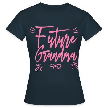 Future grand-mère grand-mère grand-mère grand-mère - T-shirt Femme - marine - Devant - AI Model Female 172 dark (172cm)