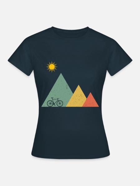 Fahrrad Fahrradfahren Fahrradtour - Frauen T-Shirt - Navy