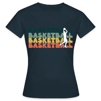 Basketball Basketballer Basketballmannschaft - Frauen T-Shirt - Navy - Vorne - AI Model Female 172 dark (172cm)