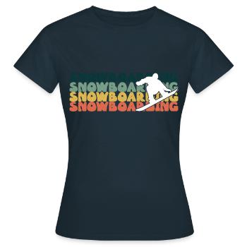 Snowboard Snowboard Snowboard - T-shirt Femme - marine - Devant - AI Model Female 172 dark (172cm)