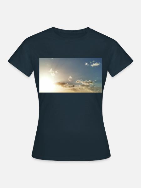 Explodierender Sonnenaufgang - Frauen T-Shirt - Navy