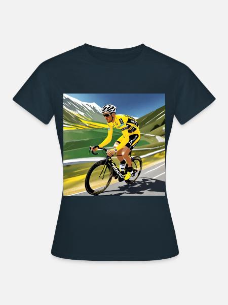 Retro-Radfahrer - Frauen T-Shirt - Navy