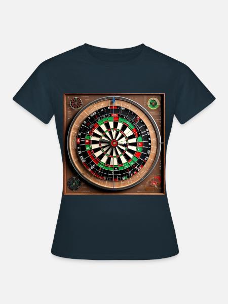 Anatomie einer Dartscheibe - Frauen T-Shirt - Navy