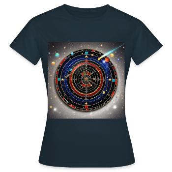 Fléchettes Stardust - T-shirt Femme - marine - Devant - AI Model Female 172 dark (172cm)
