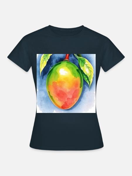 Mango Aquarell - Frauen T-Shirt - Navy