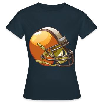 Football Helm - Frauen T-Shirt - Navy - Vorne - AI Model Female 172 dark (172cm)