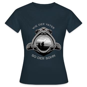 TEL PÈRE, TEL FILS - T-shirt Femme - marine - Devant - AI Model Female 172 dark (172cm)
