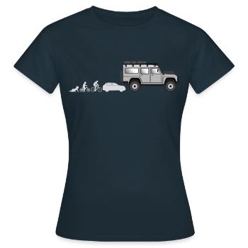 Evolution Landi 2 - Frauen T-Shirt - Navy - Vorne - AI Model Female 172 dark (172cm)
