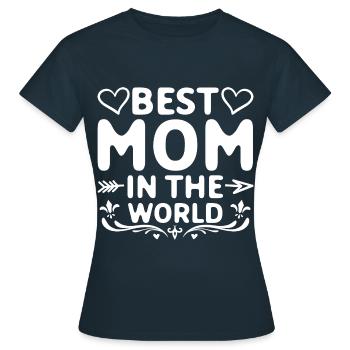Beste Mutter der Welt - Frauen T-Shirt - Navy - Vorne - AI Model Female 172 dark (172cm)