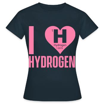 J’adore les dictons hydrogène carburant hydrogène - T-shirt Femme - marine - Devant - AI Model Female 172 dark (172cm)