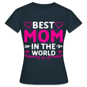 Idée cadeau de mère pour la fête des mères Meilleure mère - T-shirt Femme - marine - Devant - AI Model Female 172 dark (172cm)