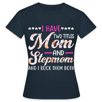 Idée cadeau de mère pour la fête des mères Meilleure mère - T-shirt Femme - marine - Devant - AI Model Female 172 dark (172cm)