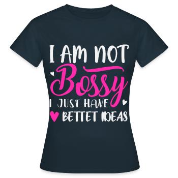 Ich habe die besten Ideen - Frauen T-Shirt - Navy - Vorne - AI Model Female 172 dark (172cm)