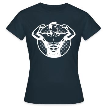 Wold hommes forts - T-shirt Femme - marine - Devant - AI Model Female 172 dark (172cm)