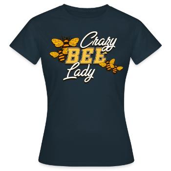 Abeille Crazy Lady - T-shirt Femme - marine - Devant - AI Model Female 172 dark (172cm)