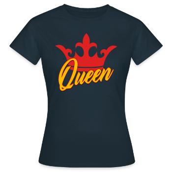 Reine de la Couronne - T-shirt Femme - marine - Devant - AI Model Female 172 dark (172cm)