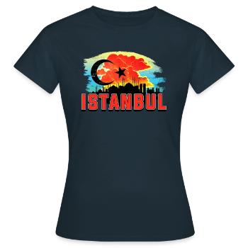 Istanbul - T-shirt Femme - marine - Devant - AI Model Female 172 dark (172cm)