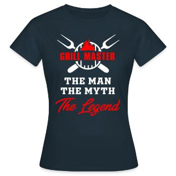 Grill Master l'homme le mythe la légende - T-shirt Femme - marine - Devant - AI Model Female 172 dark (172cm)