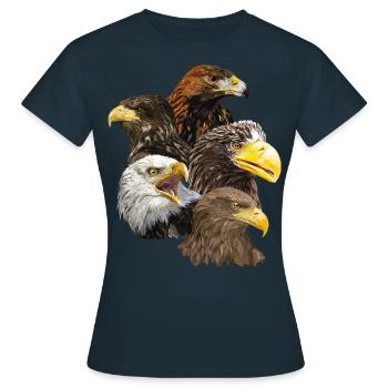 Oiseaux de proie - T-shirt Femme - marine - Devant - AI Model Female 172 dark (172cm)