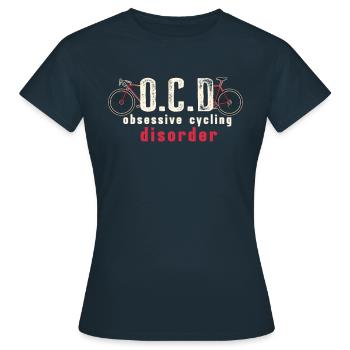 Trouble obsessionnel du cyclisme TOC - T-shirt Femme - marine - Devant - AI Model Female 172 dark (172cm)