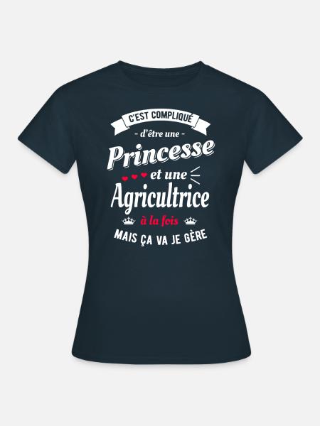PRINCESSE ET AGRICULTRICE - T-shirt Femme - marine