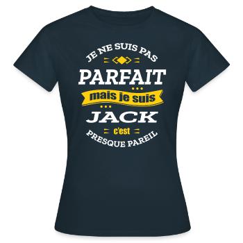 JACK PARFAIT - PRENOM JACK - T-shirt Femme - marine - Devant - AI Model Female 172 dark (172cm)