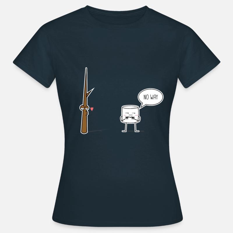 Marshmallow - T-skjorte for kvinner - marine