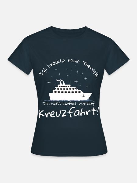 Kreuzfahrt_Therapie - Frauen T-Shirt - Navy
