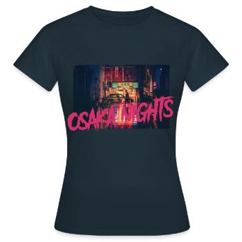 Osaka Nights - Frauen T-Shirt - Navy - Vorne - AI Model Female 172 dark (172cm)