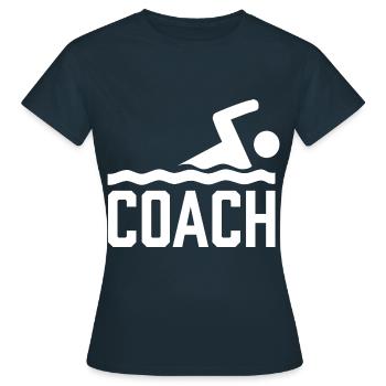 Swimming Coach Swimming Instructor Swimming Swimming Course - Women's T-Shirt - navy - Front - AI Model Female 172 dark (172cm)