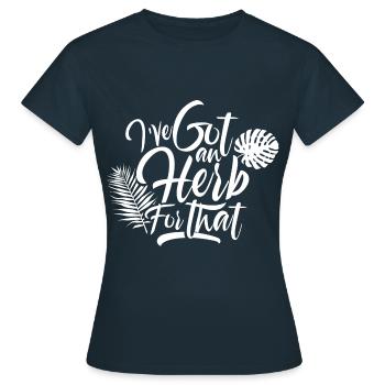 J’ai des herbes pour recueillir des épices de l’herbe - T-shirt Femme - marine - Devant - AI Model Female 172 dark (172cm)