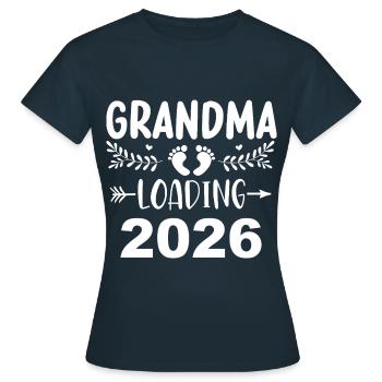 Grandmother will be charged in 2026 - Women's T-Shirt - navy - Front - AI Model Female 172 dark (172cm)