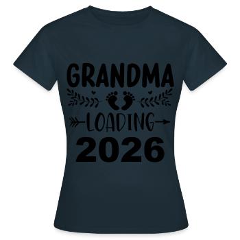 Großmutter Wird 2026 Mama - Frauen T-Shirt - Navy - Vorne - AI Model Female 172 dark (172cm)