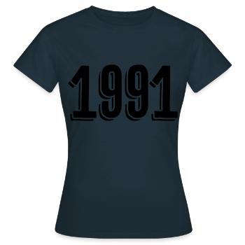 Année de naissance 1991 Cadeaux - T-shirt Femme - marine - Devant - AI Model Female 172 dark (172cm)