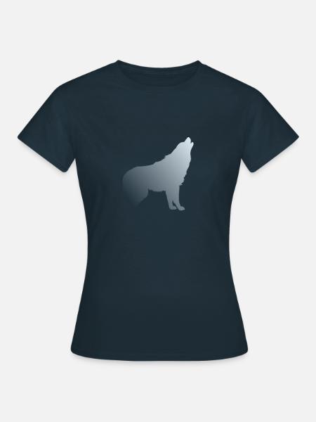 Wolf - Frauen T-Shirt - Navy