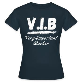 Bäcker Beruf Geschenkidee - Frauen T-Shirt - Navy - Vorne - AI Model Female 172 dark (172cm)