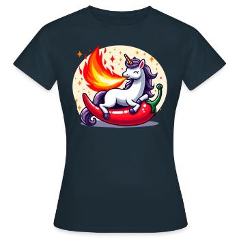 Unicorn Sharpness - Women's T-Shirt - navy - Front - AI Model Female 172 dark (172cm)