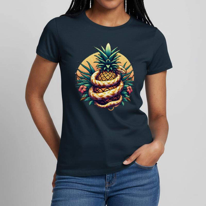 Python autour de l’ananas T-shirt Femme