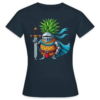 Chevalier ananas - T-shirt Femme - marine - Devant - AI Model Female 172 dark (172cm)