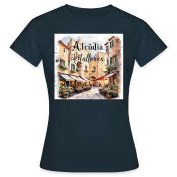 Alcudia Mallorca - T-shirt Femme - marine - Devant - AI Model Female 172 dark (172cm)