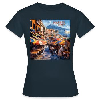 Naples, Italie - T-shirt Femme - marine - Devant - AI Model Female 172 dark (172cm)