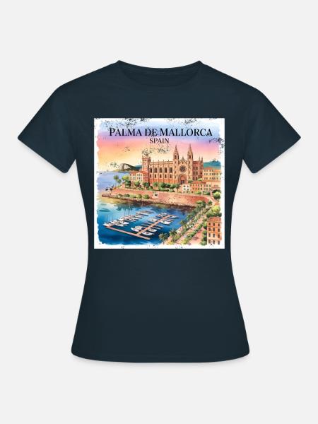 Palma de Mallorca - Frauen T-Shirt - Navy