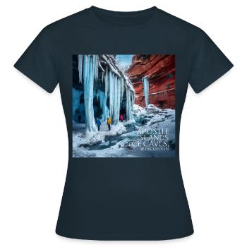 Îles Apostle, Wisconsins - T-shirt Femme - marine - Devant - AI Model Female 172 dark (172cm)