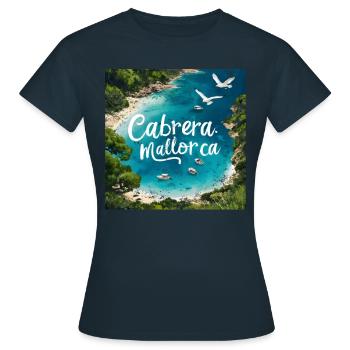 Cabrera Mallorca - T-shirt Femme - marine - Devant - AI Model Female 172 dark (172cm)