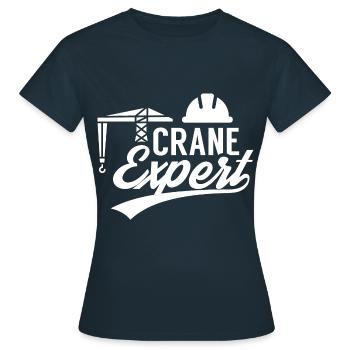 Kran Experte Krane Kranführer Kranfahrer - Frauen T-Shirt - Navy - Vorne - AI Model Female 172 dark (172cm)