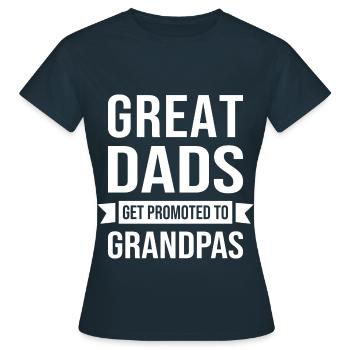 Grand-père promu Grand-père promu - T-shirt Femme - marine - Devant - AI Model Female 172 dark (172cm)