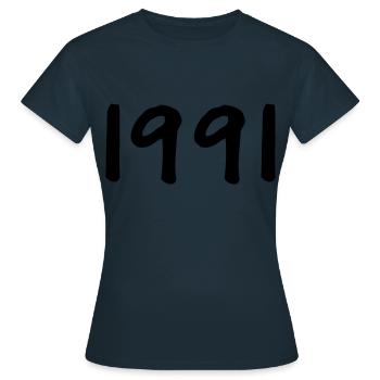 Année de naissance 1991 Idée cadeau - T-shirt Femme - marine - Devant - AI Model Female 172 dark (172cm)