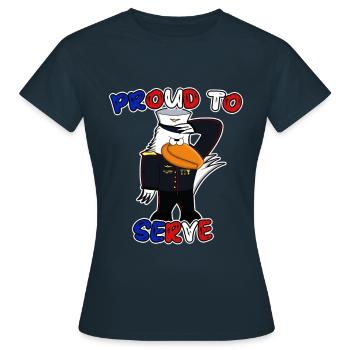 Proud To Serve Pelican - Women's T-Shirt - navy - Front - AI Model Female 172 dark (172cm)