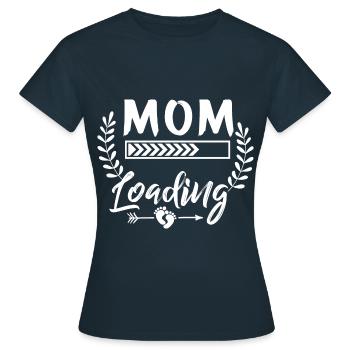 Werdende Mutter, Endlich werde ich ein Mama - Frauen T-Shirt - Navy - Vorne - AI Model Female 172 dark (172cm)